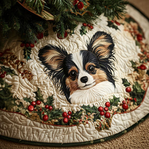 Holiday Papillon Quilted Christmas Tree Skirt Thoughtful Christmas Tree Skirt Gift Idea