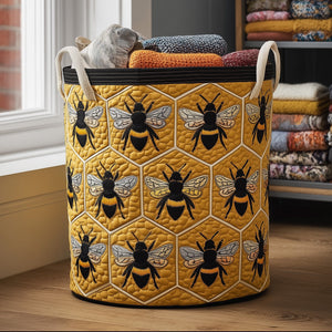 Honey Bee Quilted Laundry Basket Creative Gift For Family