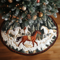 Horse Legend Christmas Quilted Tree Skirt Holiday Merch That Completes Your Christmas Setup