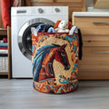 Horse Whisper Quilted Laundry Basket Merch For Home And Bedroom