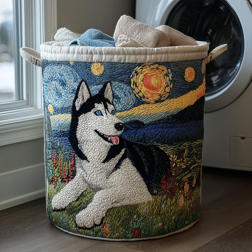 Husky Glow Quilted Laundry Basket Perfect Gift For Your House