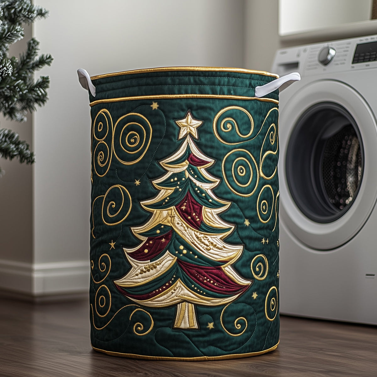 Jolly Pine Quilted Laundry Basket Unique Gift For Laundry Lovers