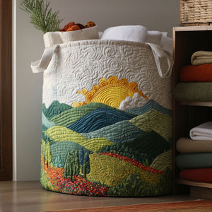 Light Of The Land Quilted Laundry Basket Everyday Merch Choice
