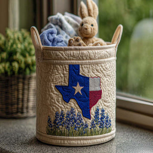 Lone Star Bloom Quilted Laundry Basket Perfect Birthday Gift Idea