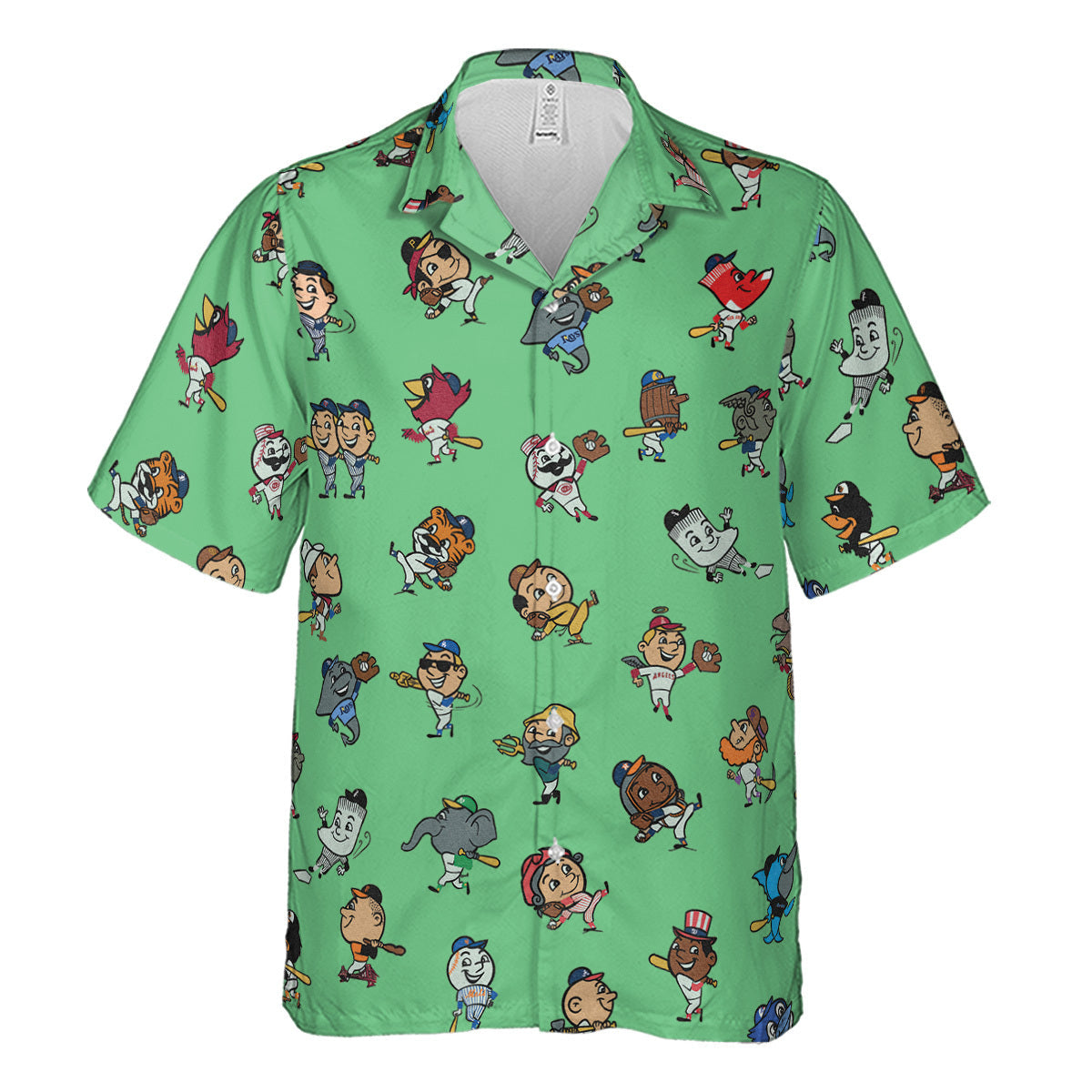 Baseball Mascot Pattern Hawaiian Shirt