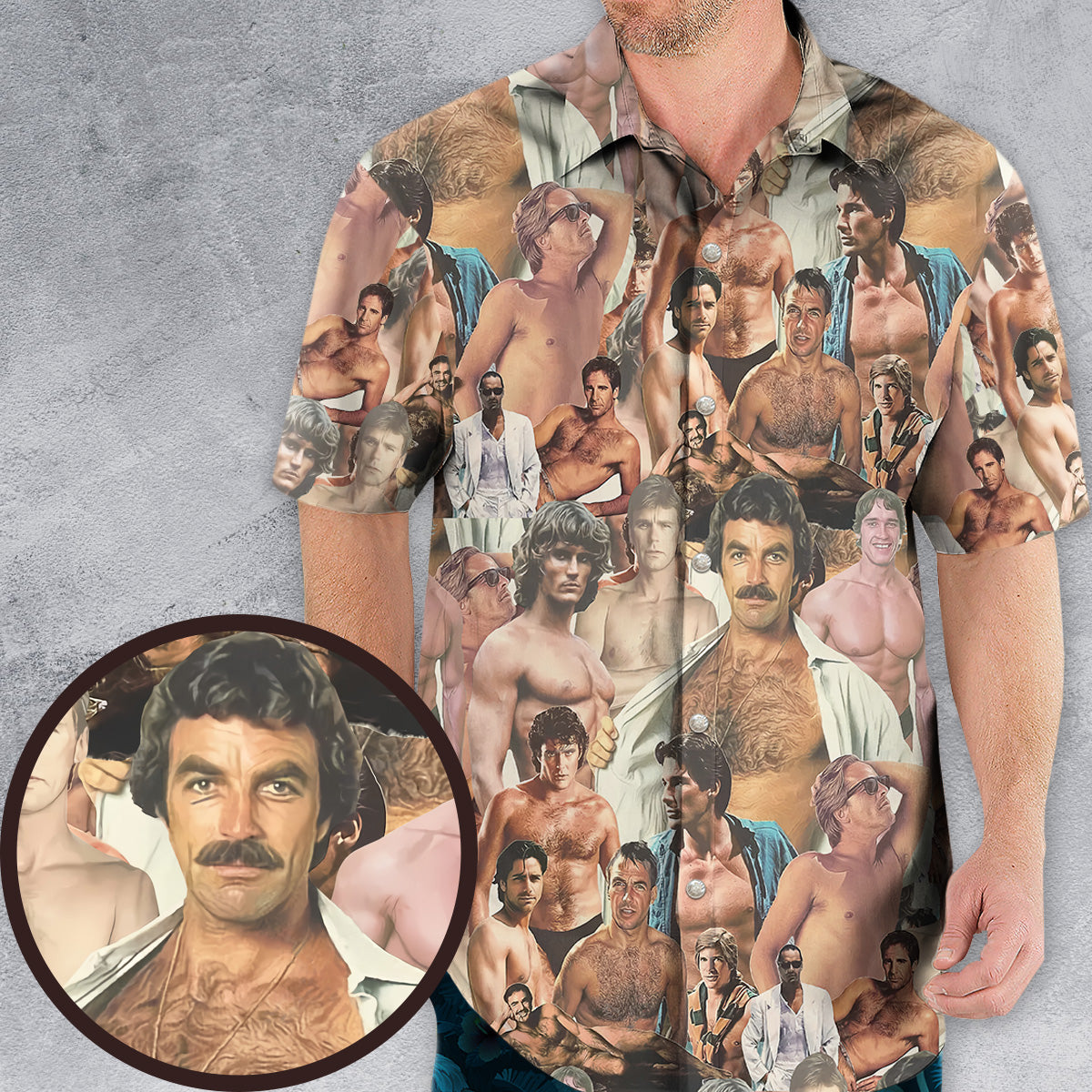 Vintage Hunks of The 80s Hawaiian Shirt