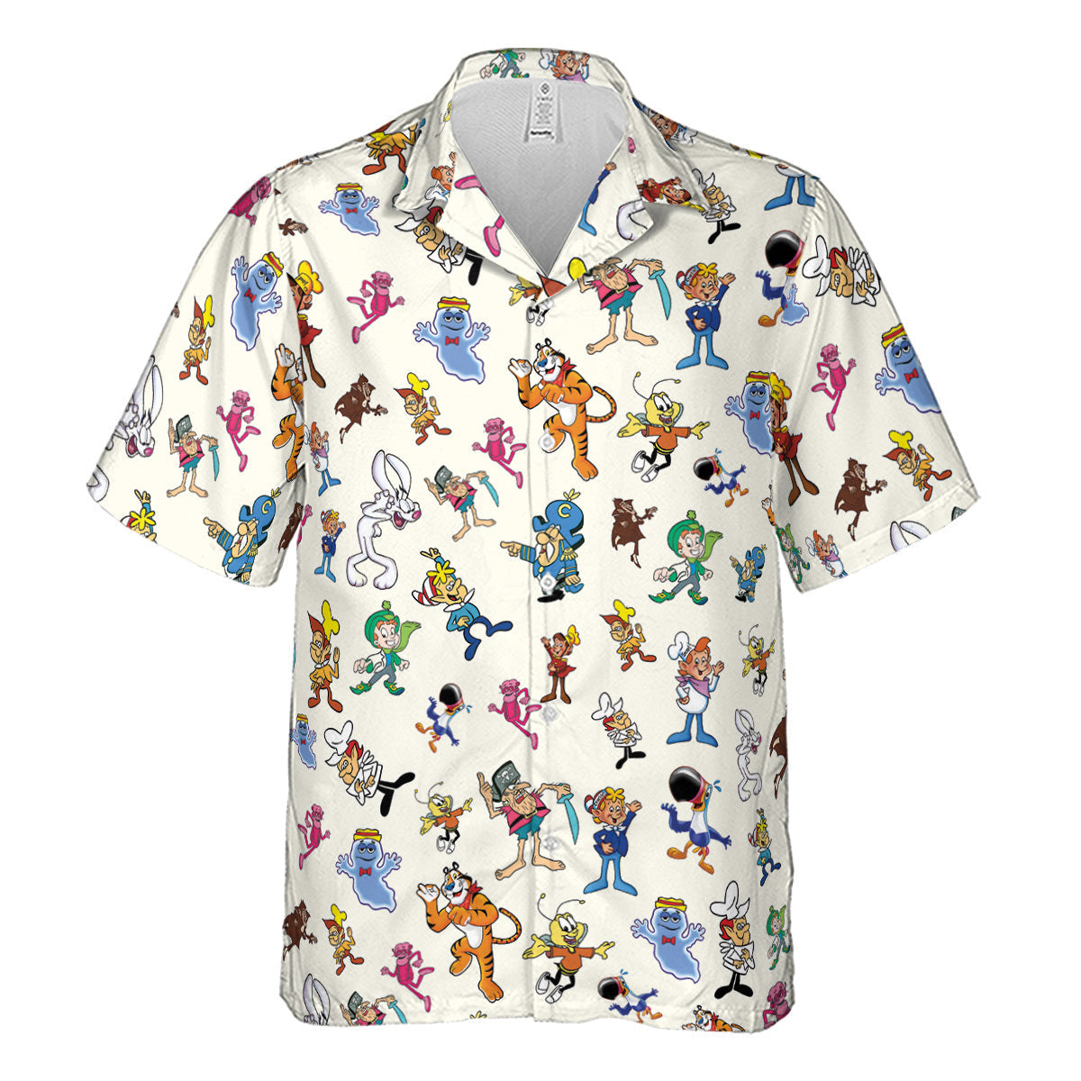 80s 90s Commercial Mascot Cereal Hawaiian Shirt