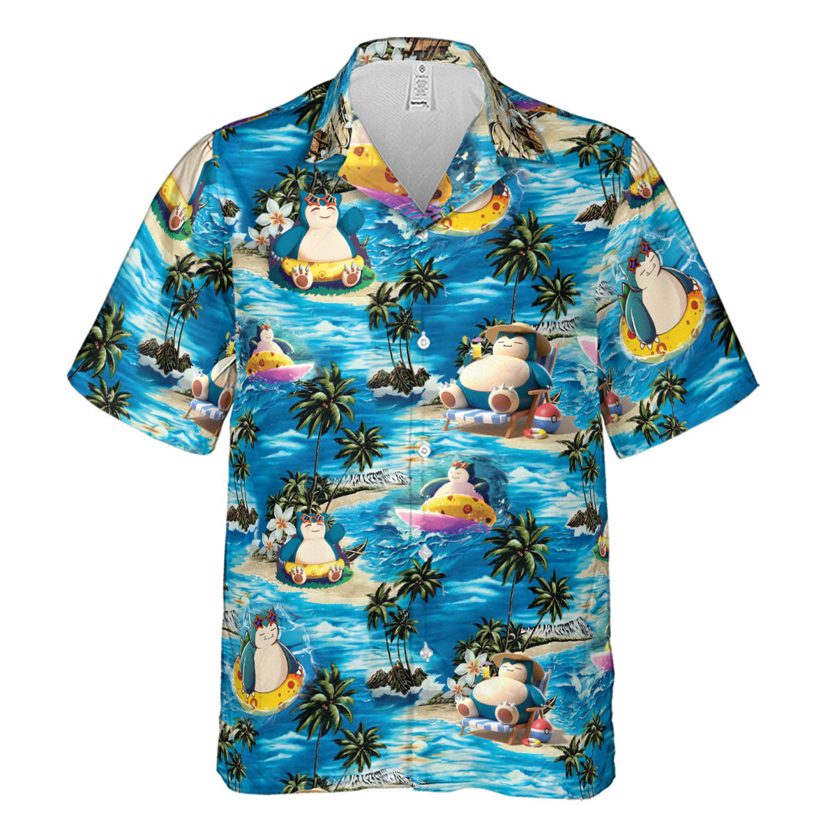 Snorlax Surfing Summer Vibes Hawaiian Shirt
