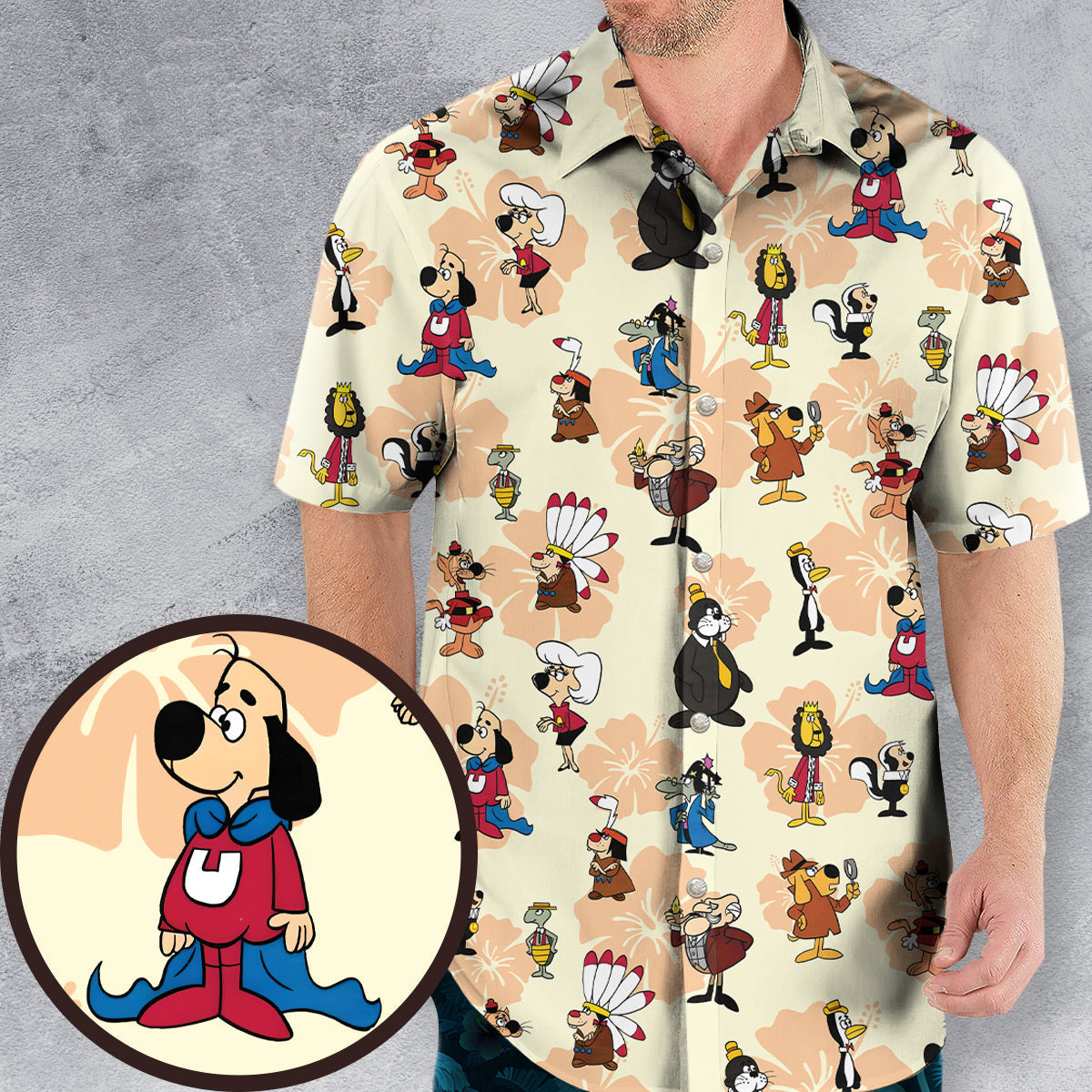 Nostalgia Underdog Characters Hawaiian Shirt