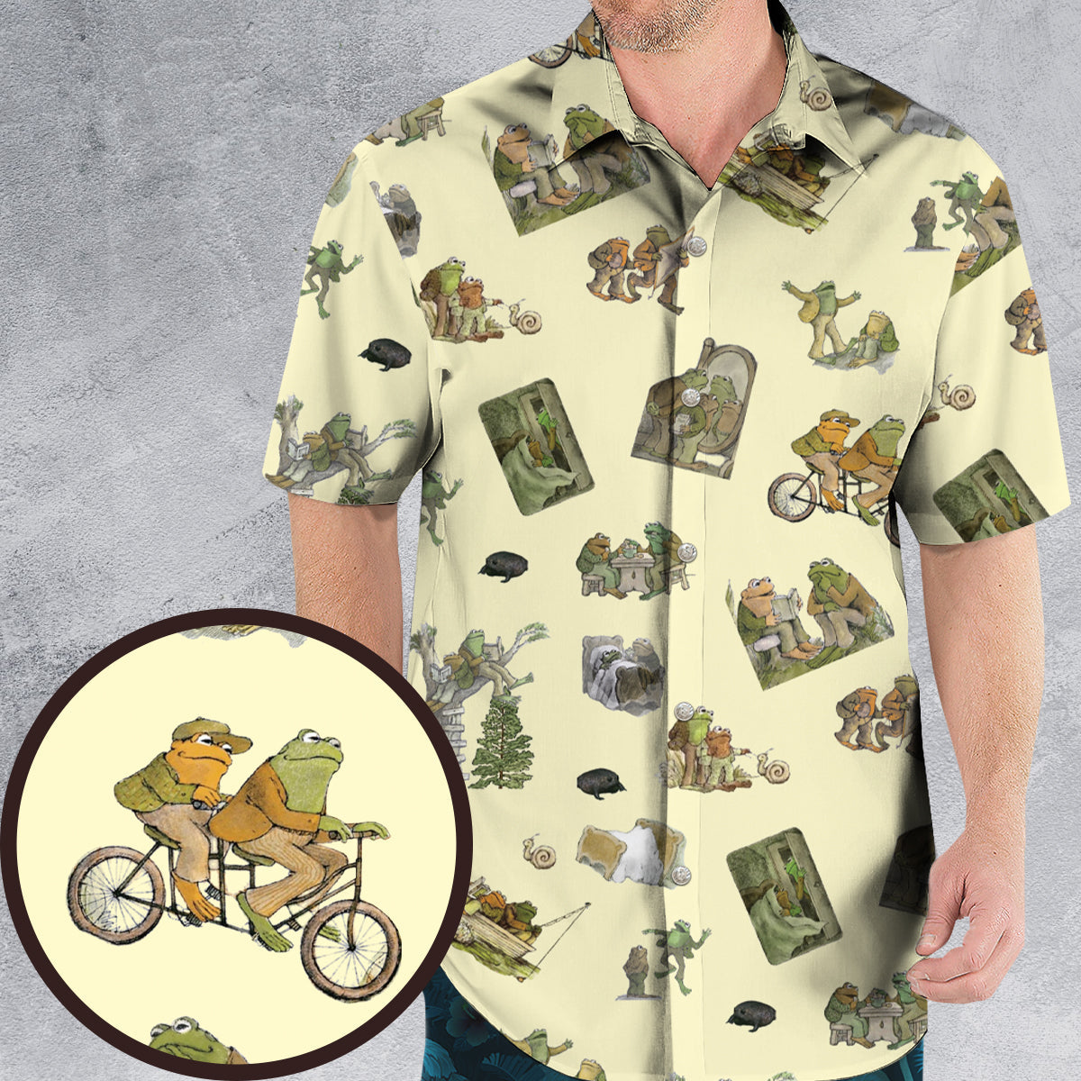 Frog and Toad Pattern Hawaiian Shirt