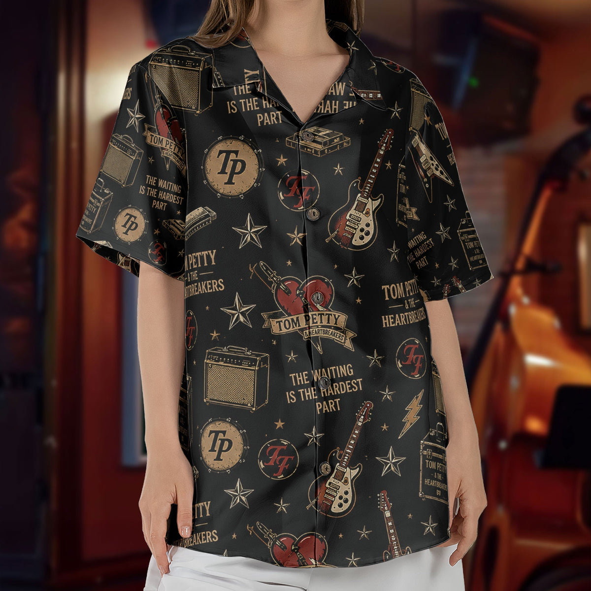 Tom Petty & The Heartbreakers Rock ‘N’ Roll Hawaiian Shirt Retro Music Album Art Inspired Unisex Shirt