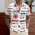 Grunge Rock Band Retro Rock Concert White Summer Button Up Hawaiian Shirt Retro Music Album Art Inspired Unisex Shirt