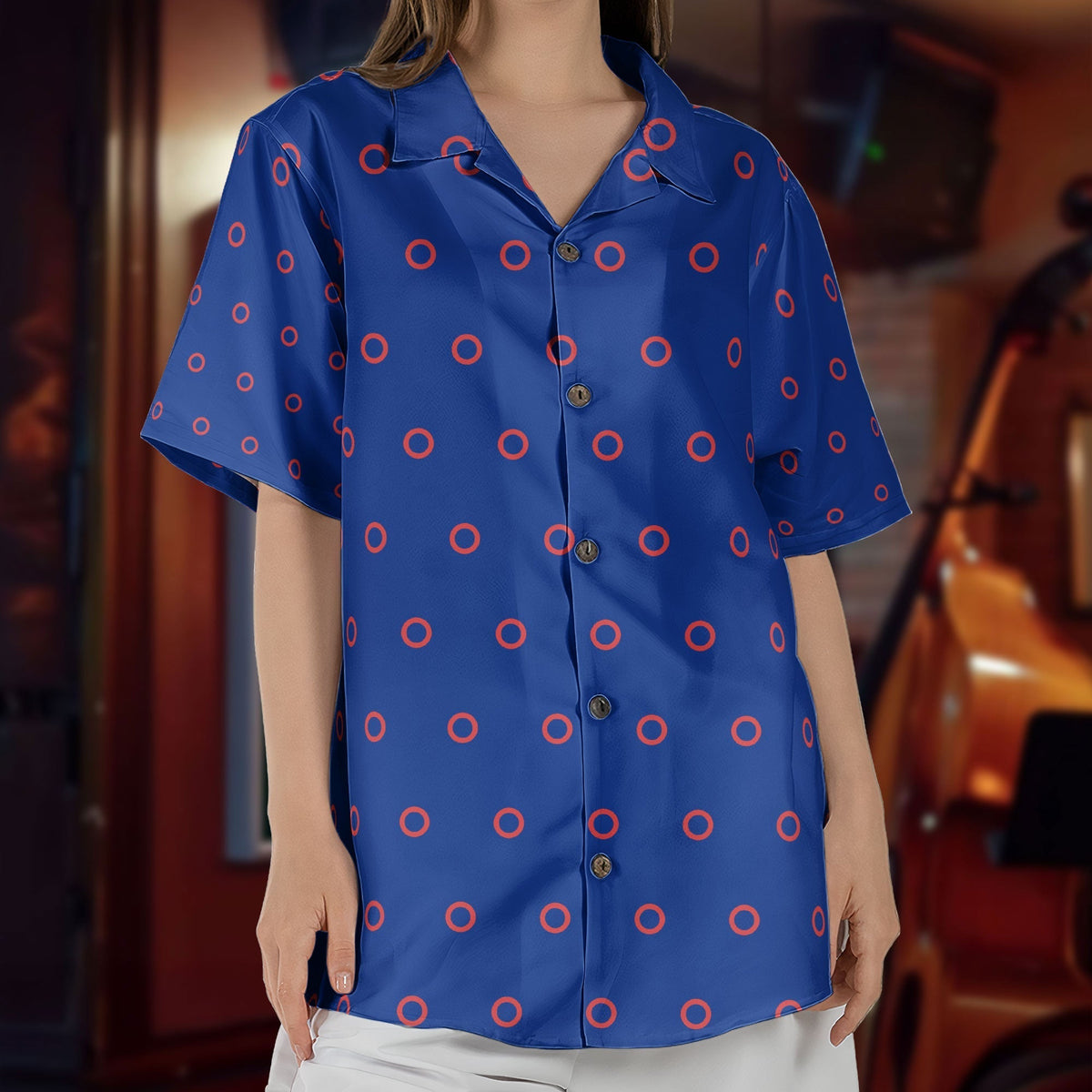 Phish Fishman Donut Button-up Shirt Hawaiian Shirt Retro Music Inspired Unisex Button-Up Shirt