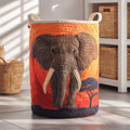 Majestic Elephant Quilted Laundry Basket Merch For Home And Living