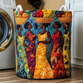 Melanin Queen Quilted Laundry Basket Merch For Home And Living