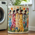 Melanin Queen Quilted Laundry Basket Top Choice For Housewarming