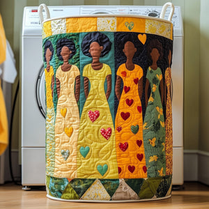 Melanin Quilted Laundry Basket Merch For Him