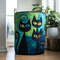 Meowgical Moments Quilted Laundry Basket Summer Merch Vibes
