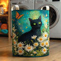 Midnight Blossom Quilted Laundry Basket Merch For Family Time