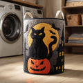 Midnight Cat Quilted Laundry Basket Merch For Family Time