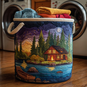 Midnight Harmony Quilted Laundry Basket Unique Gift For Laundry Lovers