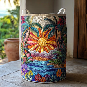 Morning Ray Quilted Laundry Basket Holiday Favorite Gift