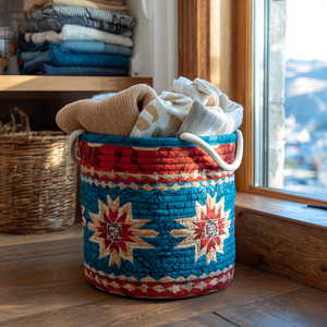 Morning Star Quilted Laundry Basket Valentine’s Day Merch Gift