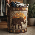 Mystic Elephant Quilted Laundry Basket Best Gift For Him
