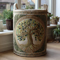 Mystic Tree Quilted Laundry Basket Halloween Merch Gift