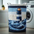Nautical Lighthouse Quilted Laundry Basket Gift Idea For Busy Families