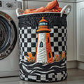 Nautical Lighthouse Quilted Laundry Basket Merch For Family Time