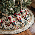 Nutcracker Magic Quilted Christmas Tree Skirt Lovely Holiday Tree Skirt for Festive Vibes