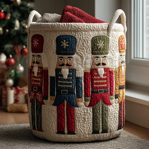 Nutcracker Spirit Quilted Laundry Basket Merch For Mom