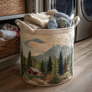 Oak Woodland Quilted Laundry Basket Father’s Day Merch Gift