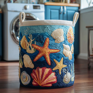 Ocean Breeze Quilted Laundry Basket Winter Merch Essentials(1)