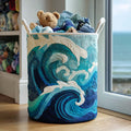Ocean Quilted Laundry Basket Holiday Gift For Laundry Lovers