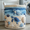Ocean Turtle Quilted Laundry Basket Merch For Cozy Nights