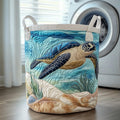 Ocean Turtle Quilted Laundry Basket Merch For Him