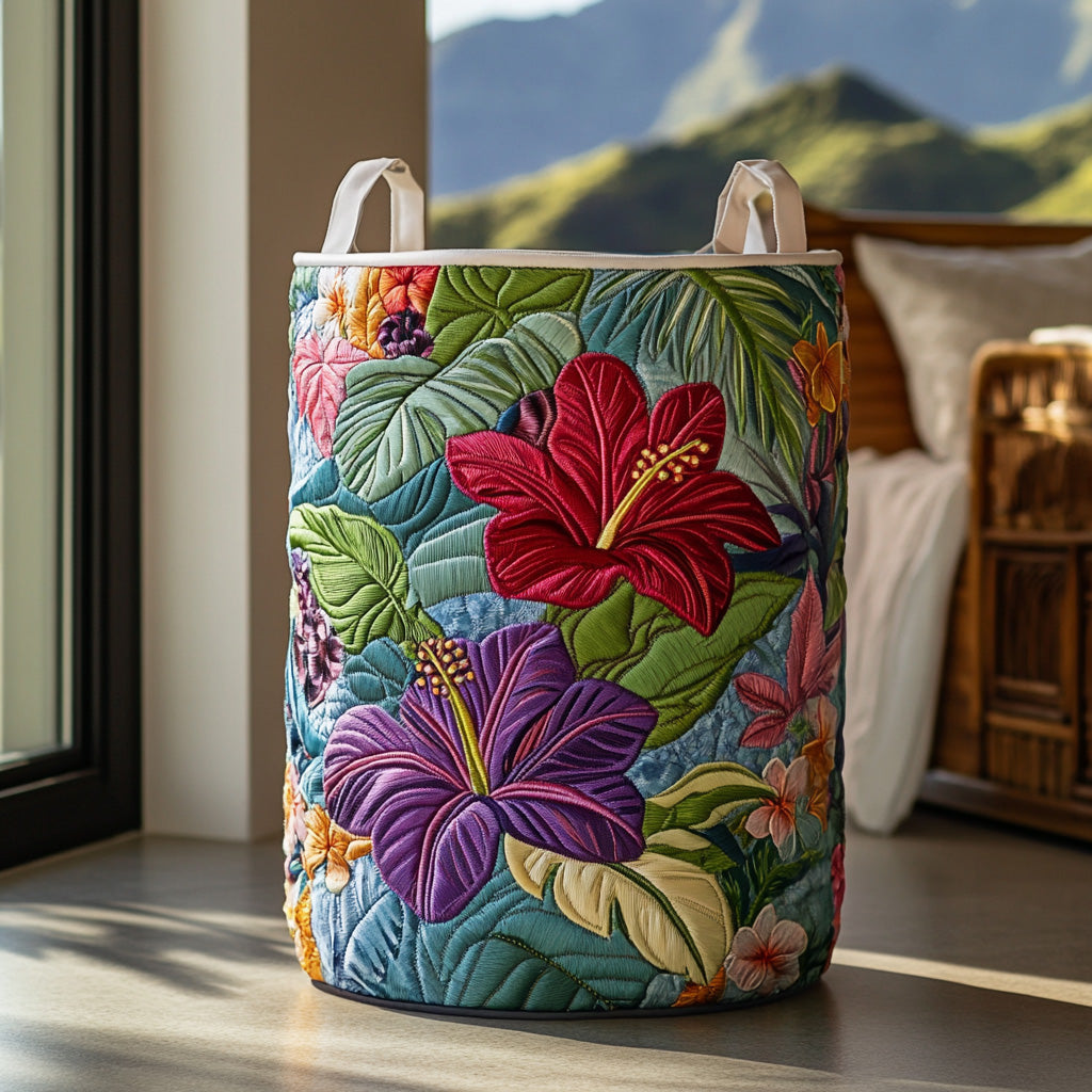 Paradise Glow Quilted Laundry Basket Anniversary Merch Gift