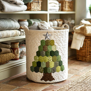 Patch Pine Quilted Laundry Basket Ideal Gift For Mom