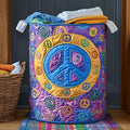 Peace Harmony Quilted Laundry Basket Holiday Merch Gift