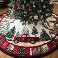 Pinecone Pathway Quilted Christmas Tree Skirt Special Holiday Tree Skirt Gift for Newlyweds