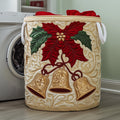 Poinsettia Quilted Laundry Basket Merch For Him