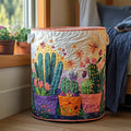 Prickly Magic Quilted Laundry Basket Merch For Cozy Nights