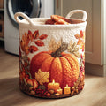 Pumpkin Harvest Quilted Laundry Basket Merch For Kids