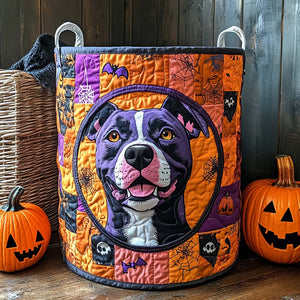 Purple Pitty Quilted Laundry Basket Merch For Family