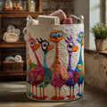 Quack Me Up Quilted Laundry Basket Thanksgiving Merch Gift