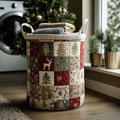 Reindeer Bliss Quilted Laundry Basket Birthday Merch Gift