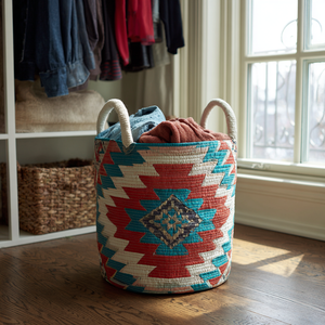 River Flame Quilted Laundry Basket Gift Idea For Busy Families