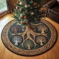 Rustic Elegance Christmas Quilted Tree Skirt Special Holiday Tree Skirt Gift for Newlyweds